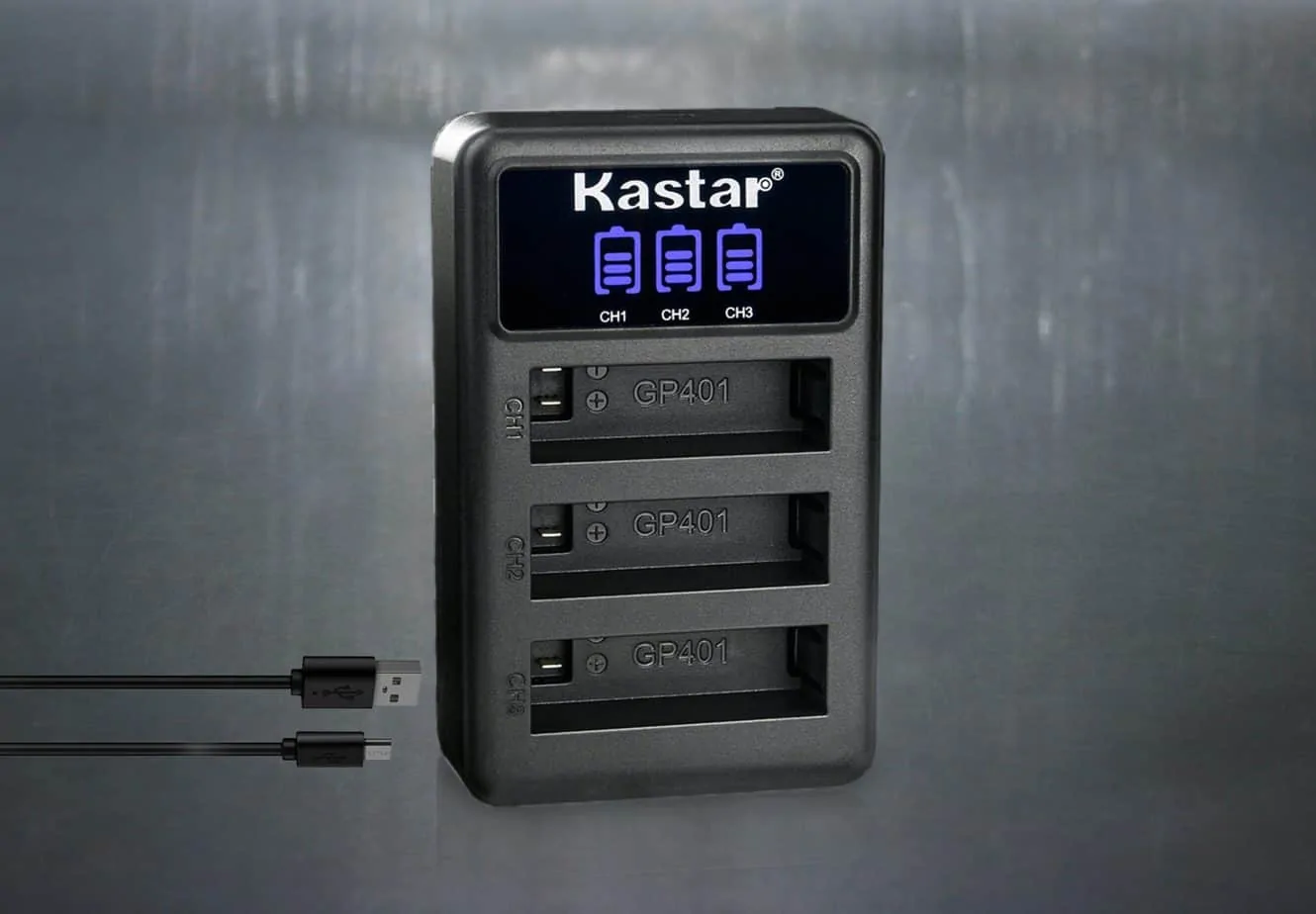 Cargados triple de bateria Gopro HDBT 401 1 scaled